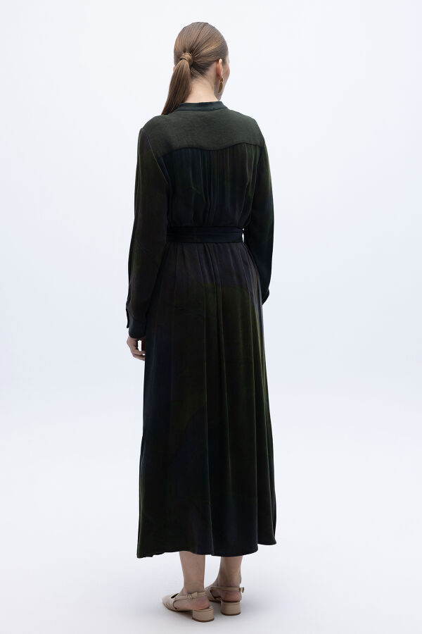 Renkli Uzun Kuşaklı Kap Haki - 4