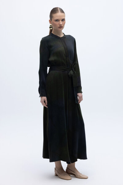 Renkli Uzun Kuşaklı Kap Haki - 5