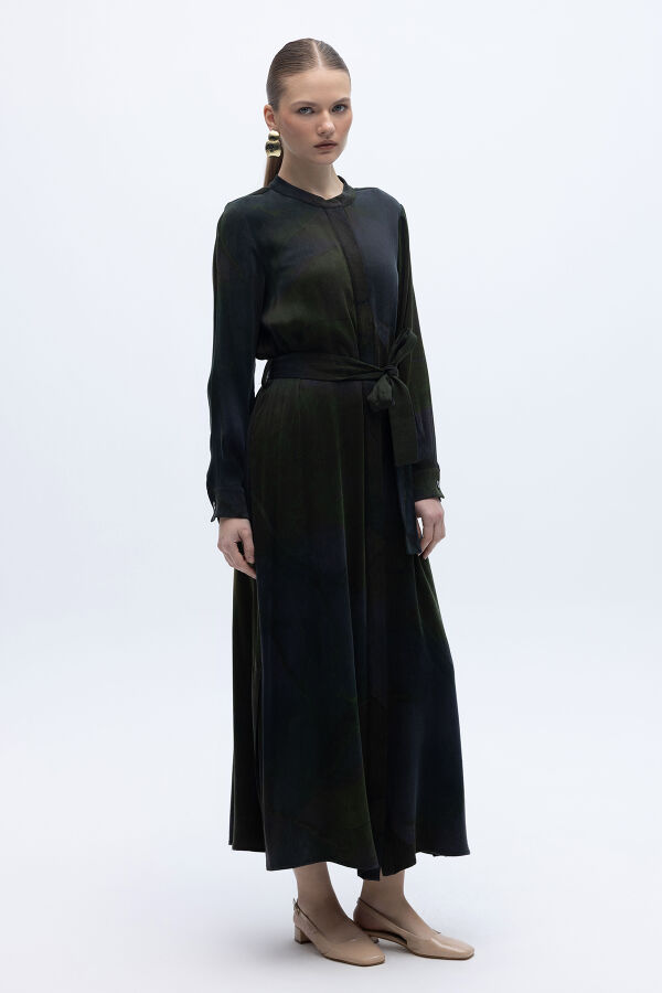 Renkli Uzun Kuşaklı Kap Haki - 5