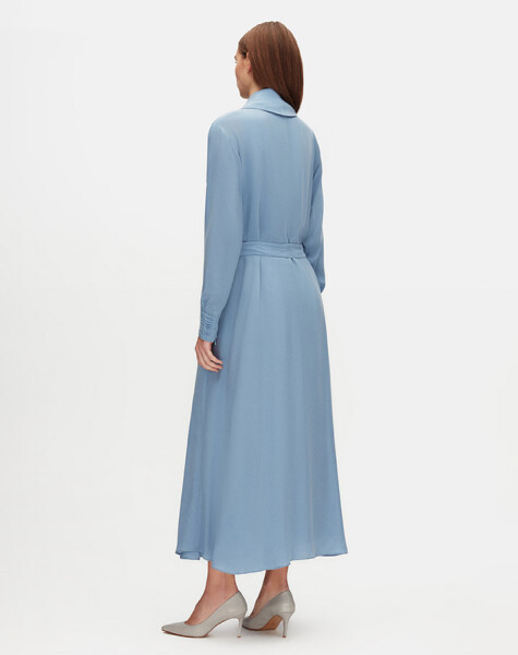 Rib Detailed Shawl Collar Cape - 6