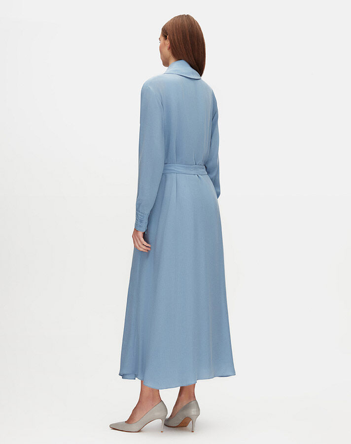 Rib Detailed Shawl Collar Cape - 6