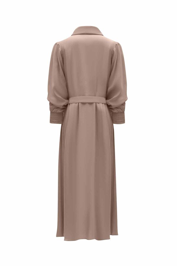 Rib Detailed Shawl Collar Cape - 10