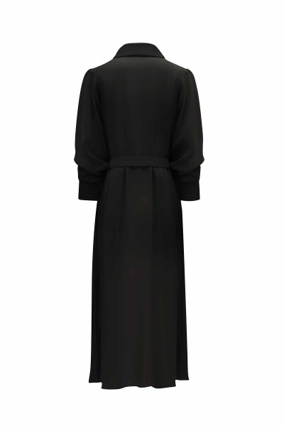 Rib Detailed Shawl Collar Cape - 12
