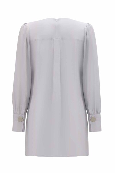 Round Collar Classic Cut Cupro Tunic - 9