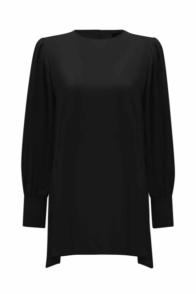 Round Collar Classic Cut Cupro Tunic - 10