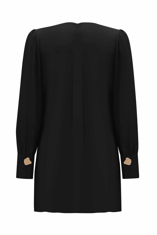 Round Collar Classic Cut Cupro Tunic - 11