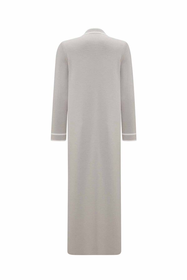 Round Neck Stripe Detailed Knitwear Cardigan - 2
