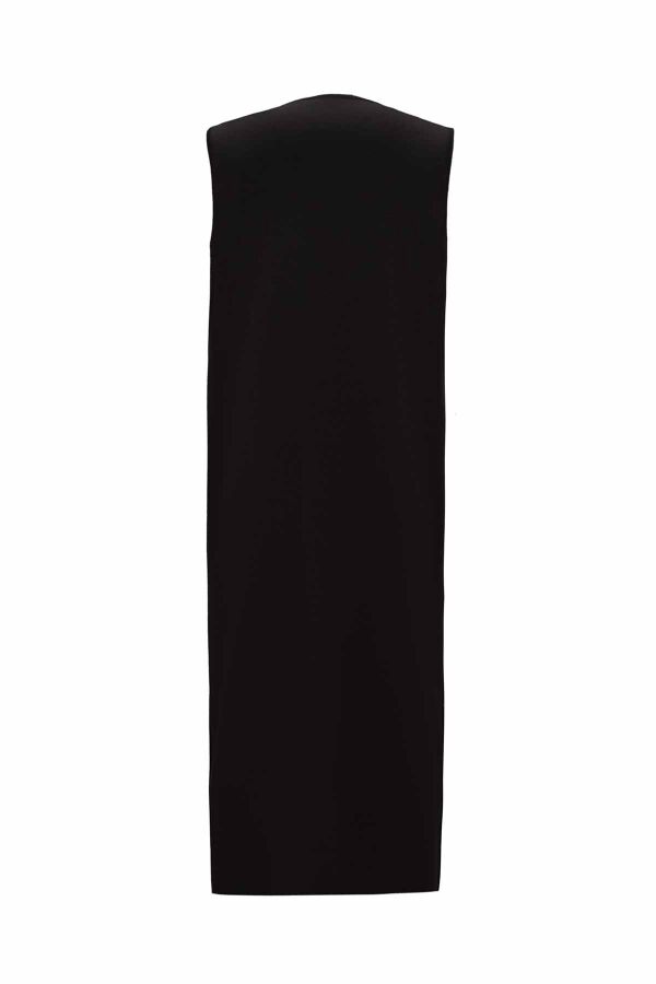 Round Neck Snap Knit Vest - 2
