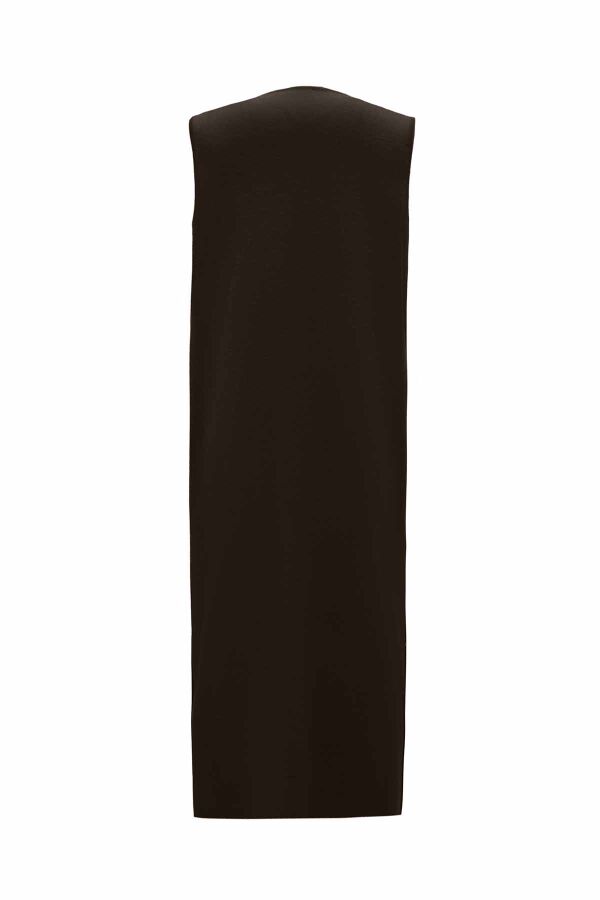 Round Neck Snap Knit Vest - 2