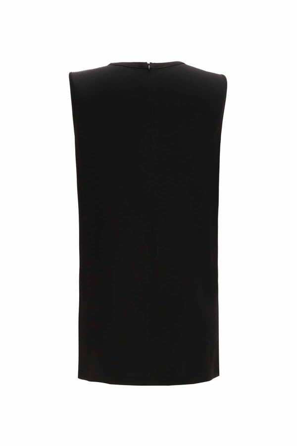 Round Neck Solid Color Sleeveless Tunic - 6