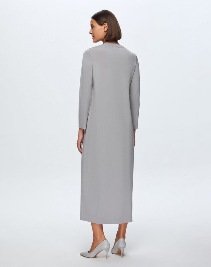 T24K-4011 Round Collar Stone Detailed Dress - 7