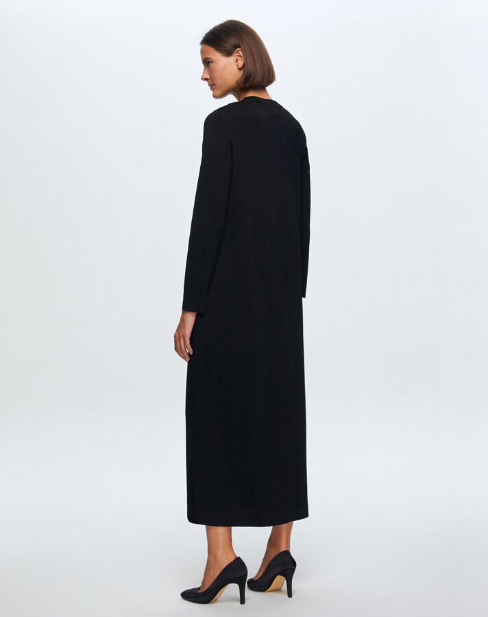 T24K-4011 Round Collar Stone Detailed Dress - 4