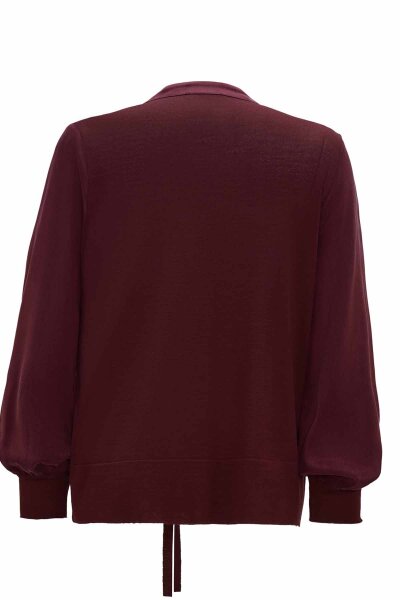 Round Neck Zippered Solid Color Coat - 2