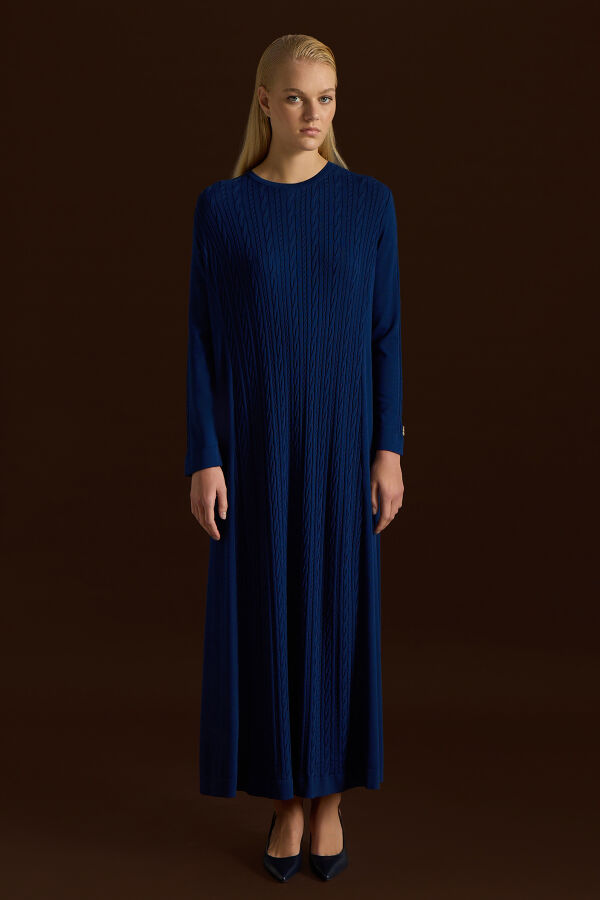 Plain Color Dress with Braided Hair - 1