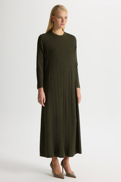 Plain Color Dress with Braided Hair 