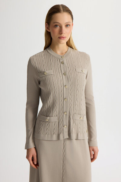 Hair Knit Classic Knitwear Jacket 