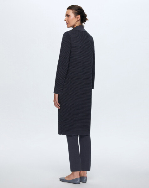 T24K-8014 Self-Ribing Buttoned Jacket - 7