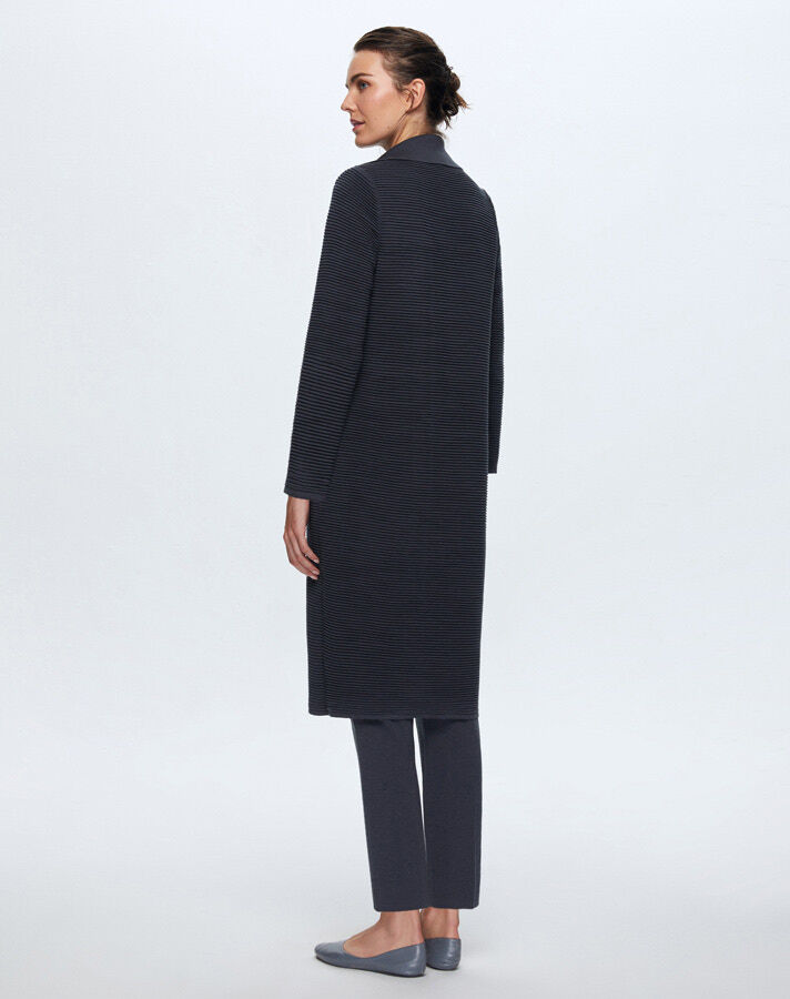 T24K-8014 Self-Ribing Buttoned Jacket - 7