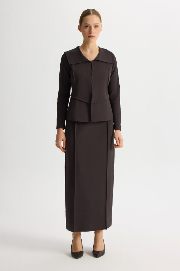 Stripe Detailed Knit Skirt - 1