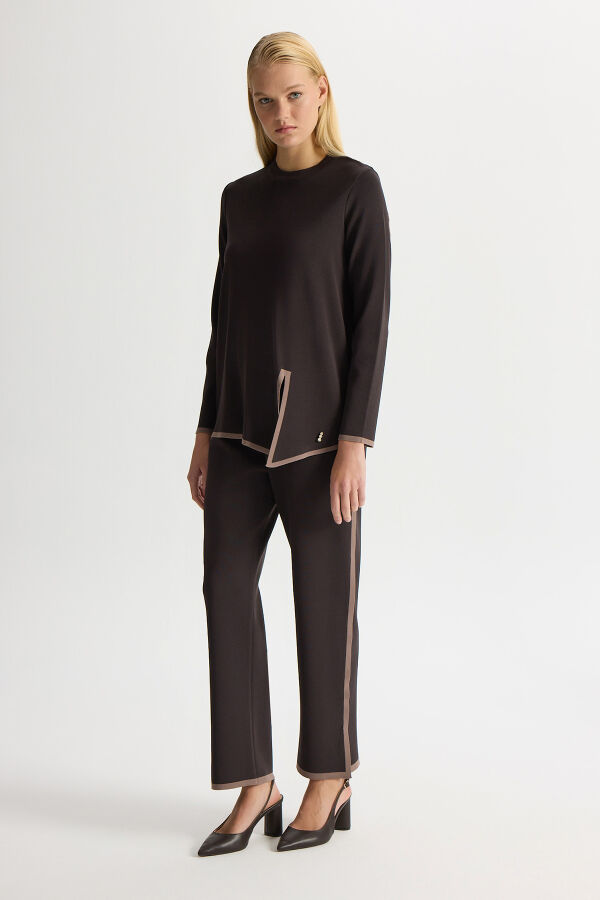 Stripe Detailed Knit Trousers - 1