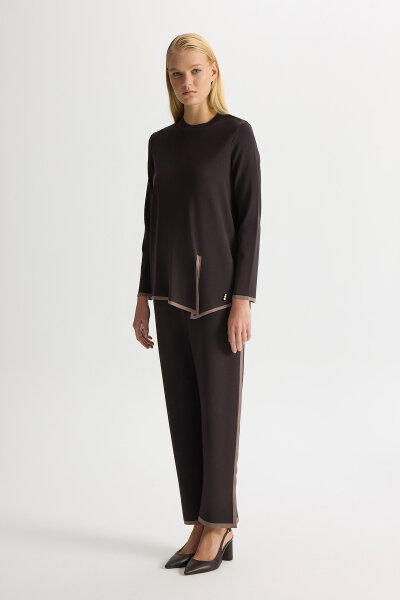 Stripe Detailed Knit Trousers - 2