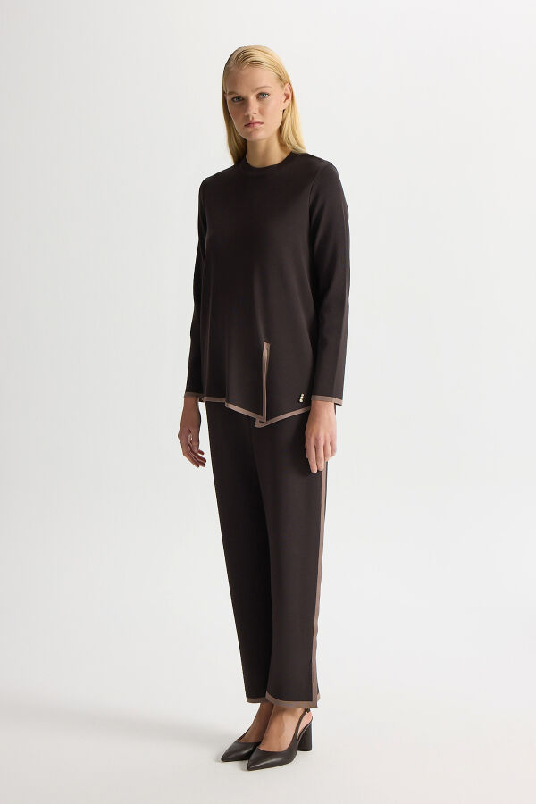 Stripe Detailed Knit Trousers - 2