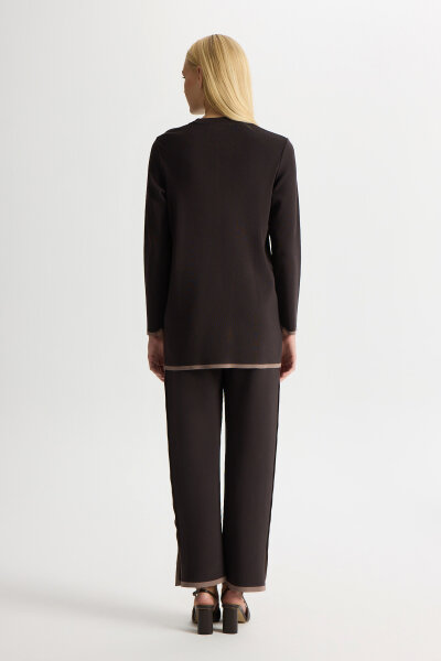 Stripe Detailed Knit Trousers - 3