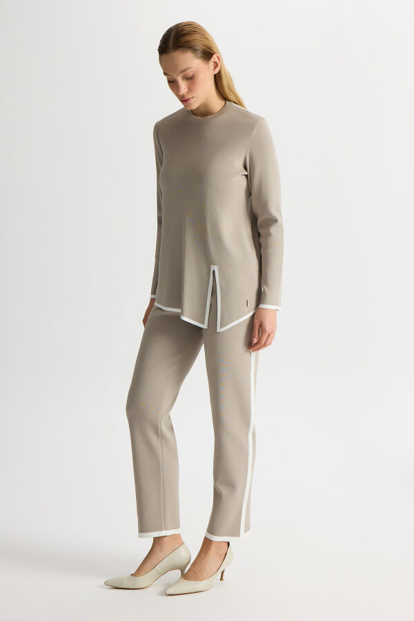 Stripe Detailed Knit Trousers - 1