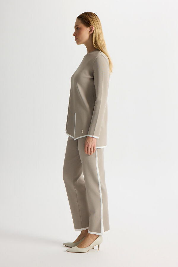 Stripe Detailed Knit Trousers - 2