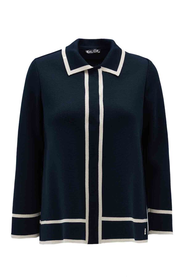 Shirt Collar Knitwear Jacket - 2