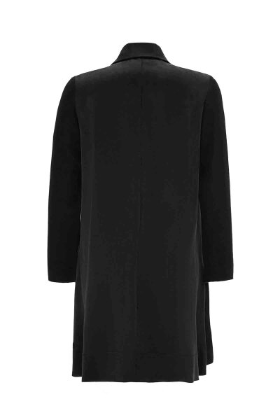 Shirt Collar Knit-Cupro Tunic Black - 2