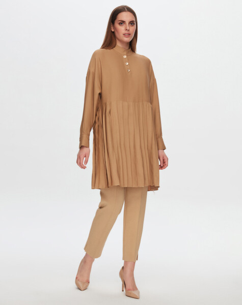 T24Y-3008 Pleat Detailed Shirt - 1