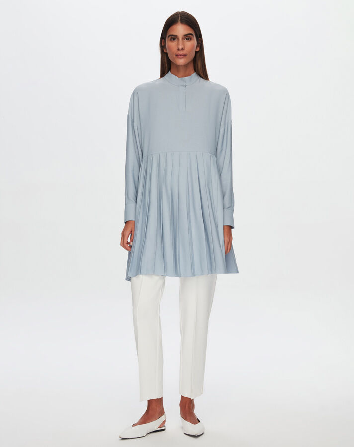T24Y-3008 Pleat Detailed Shirt - 5
