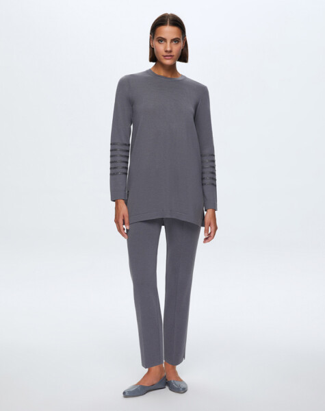 T24K-6008 Tunic with Stone Sleeves - 4