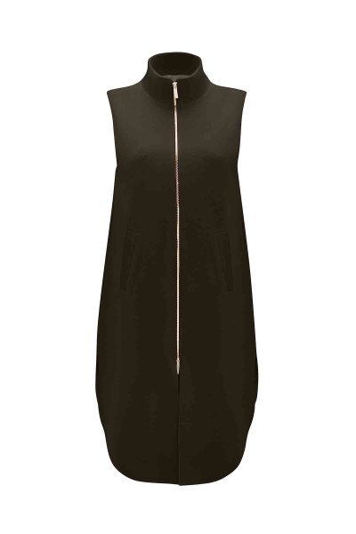 Zippered Sleeveless Inner Lined Vest - MISS DALIDA