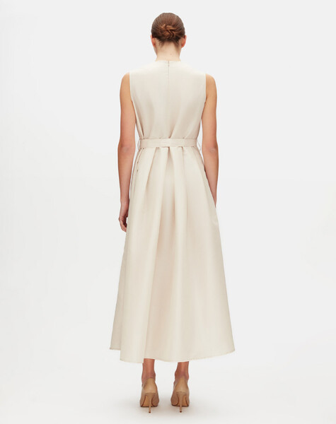 Sleeveless Taffeta Dress - 5