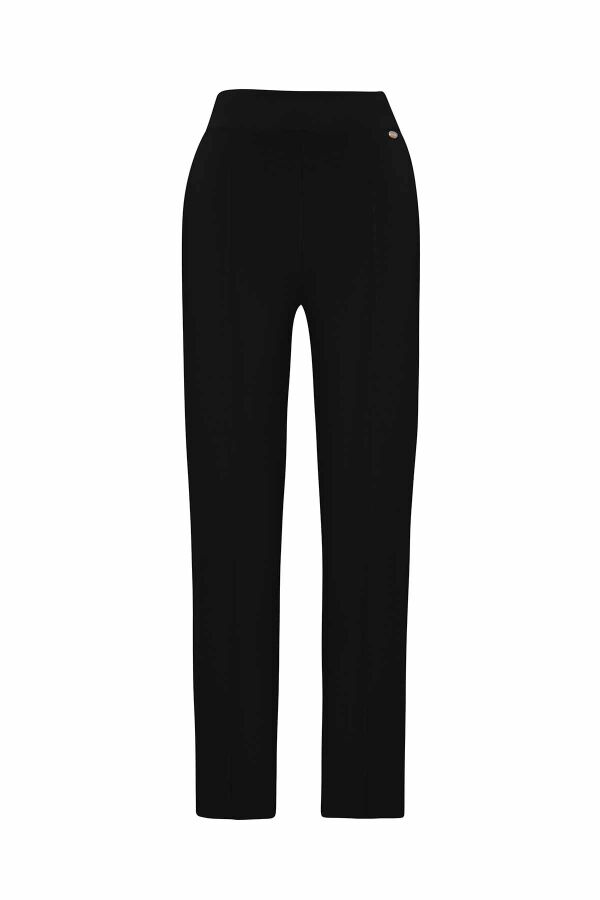 Slim Fit Knitted Black Pants - 3