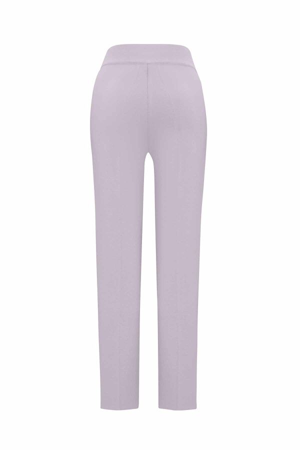 Slim Fit Knitted Lilac Pants - 2