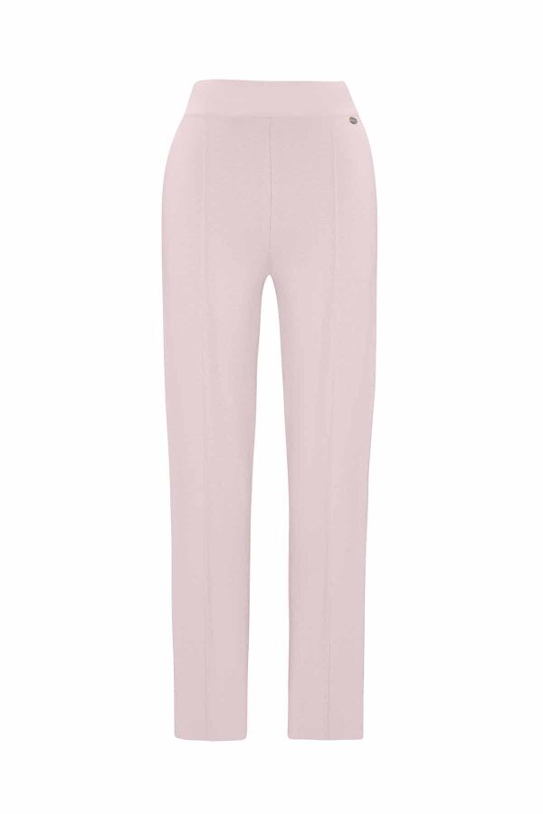 Slim Fit Knitted Pink Pants - 1