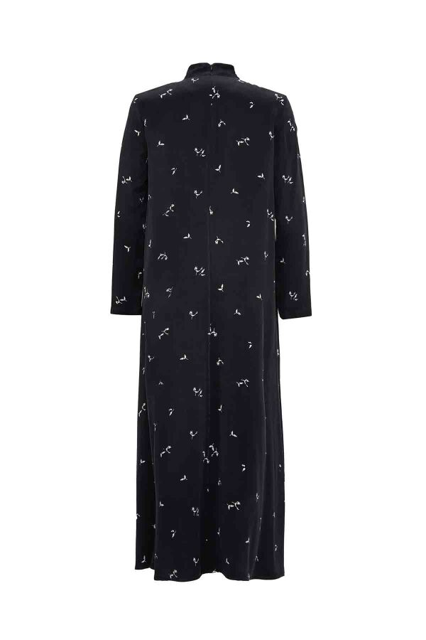 Crispy Patterned Relaxed Cut Dress - 2