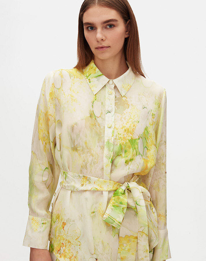 Soft Patterned Waist Belted Tunic - 2