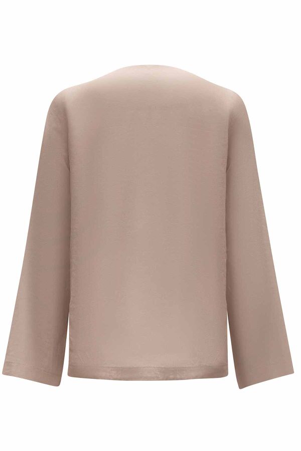 Solid Color Linen Short Jacket - 3