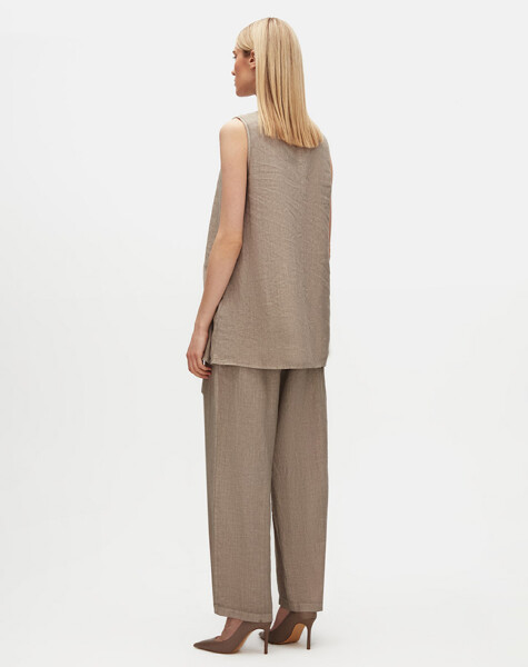 Solid Color Linen Tunic - 4