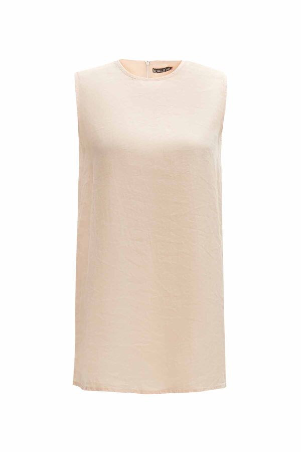 Solid Color Linen Tunic - 7