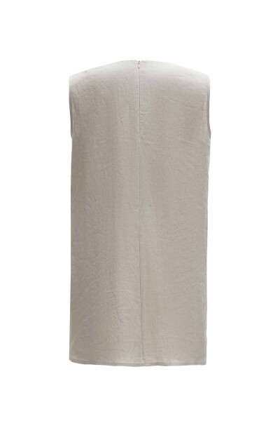 Solid Color Linen Tunic - 3