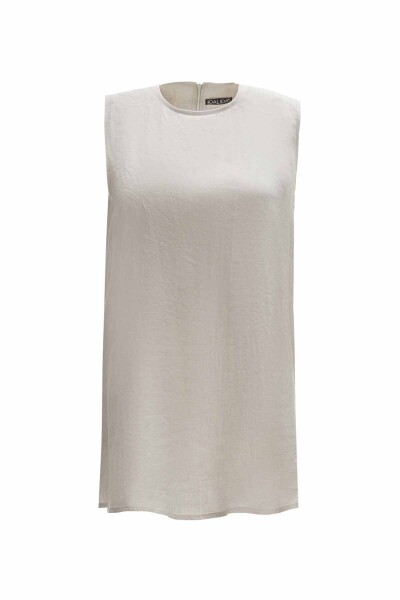 Solid Color Linen Tunic - 1