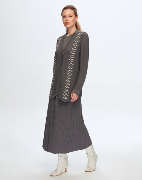 T24K-2011 Solid Color Pleat Skirt - 7