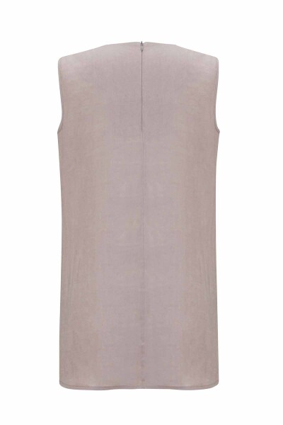 Solid Color Sleeveless Linen Tunic - 6
