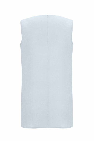 Solid Color Sleeveless Linen Tunic - 8
