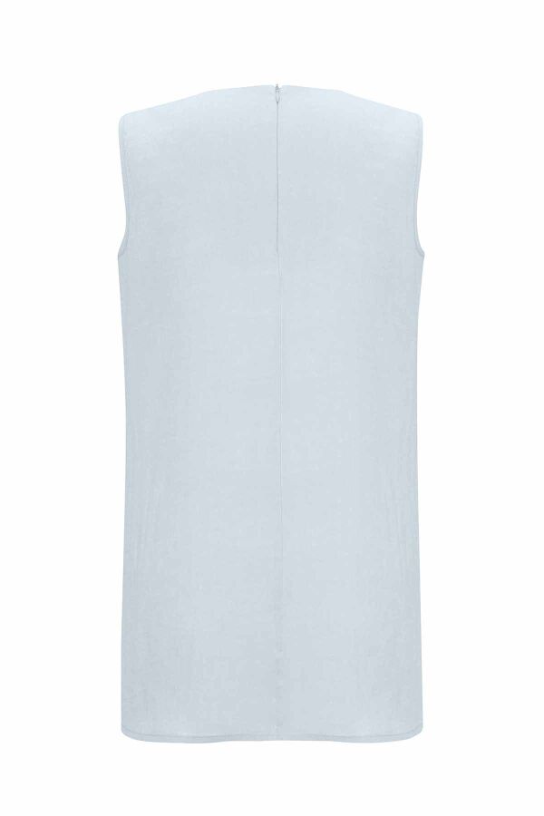 Solid Color Sleeveless Linen Tunic - 8